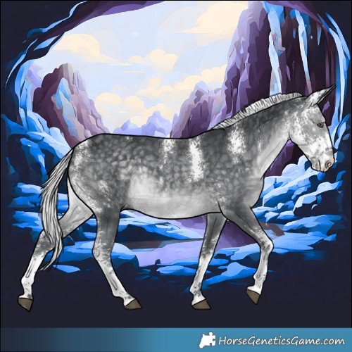 Horse Color:Silver Black Chinchilla Sabino 