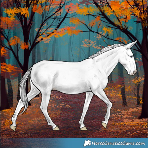 Horse Color:Silver Brown Chinchilla Ice Sabino 