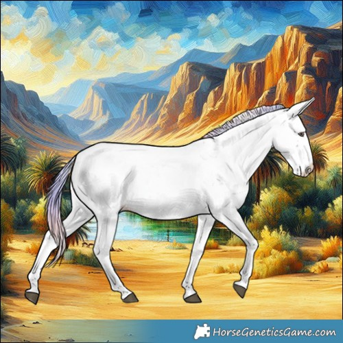 Horse Color:Nacre Silver Black Chinchilla Sabino 