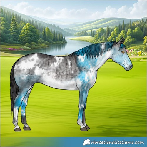 Horse Color:Platinum White Spotted Buckskin Dun Brindle 