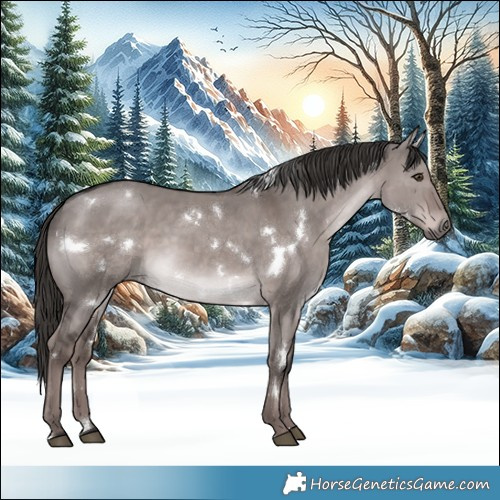 Horse Color:Platinum White Spotted Liver Red Dun 
