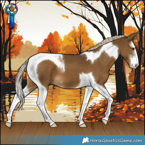 Horse Color:White Spotted Chocolate Palomino Mushroom Tobiano 