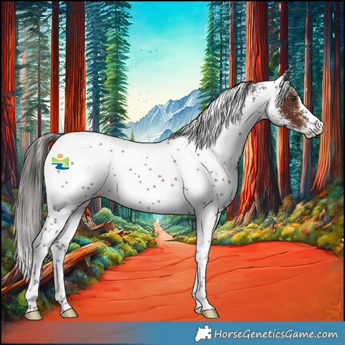 Horse Color:White Spotted Liver Chestnut