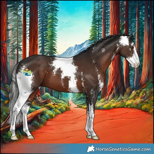 Horse Color:Liver Chestnut Sabino 