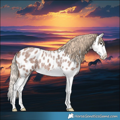 Horse Color:Red Roan Splash Appaloosa 