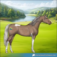 Horse Color:Silver Grullo Tobiano