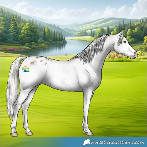 Horse Color:Silver Black Splash Varnish Rabicano 