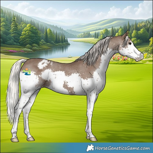 Horse Color:Silver Black Splash Appaloosa Rabicano
