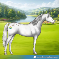 Horse Color:Silver Black Splash Varnish Rabicano 