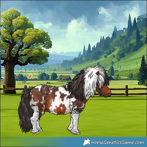 Horse Color:White Spotted Bay Tobiano Rabicano
