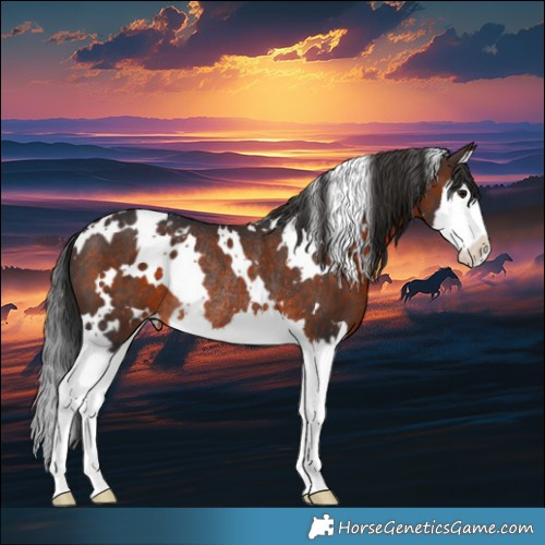 Horse Color:White Spotted Brown Splash Appaloosa Rabicano