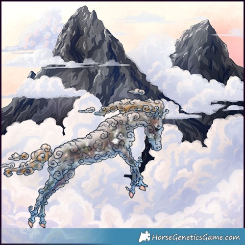Horse Color:Painted Nacre White Spotted Brown Ice Dun 