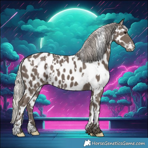 Horse Color:White Spotted Silver Black Appaloosa