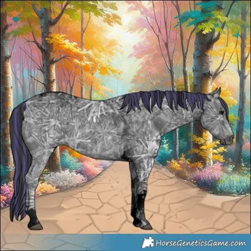 Horse Color:Void Painted Black Ice Tobiano