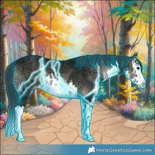 Horse Color:Thunderstruck White Spotted Blue Onyx Ice Splash 