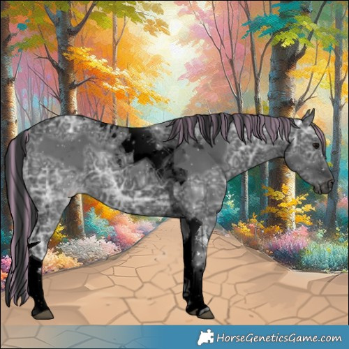 Horse Color:Void Painted Black Ice Tobiano