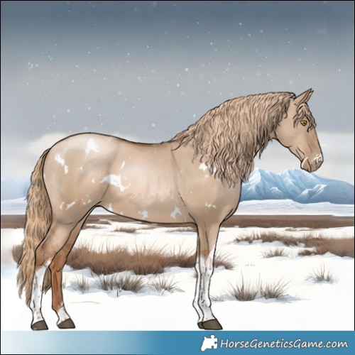 Horse Color:White Spotted Liver Red Dun Pearl Tobiano 