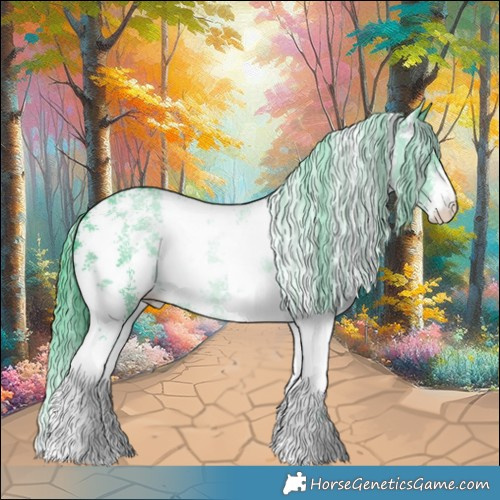 Horse Color:Watercolor Smoky Black Sabino 