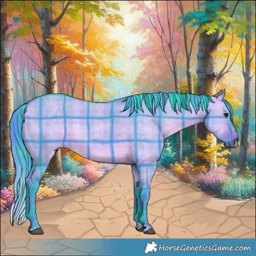 Horse Color:Platinum Watercolor Plaid  Bay Dun 