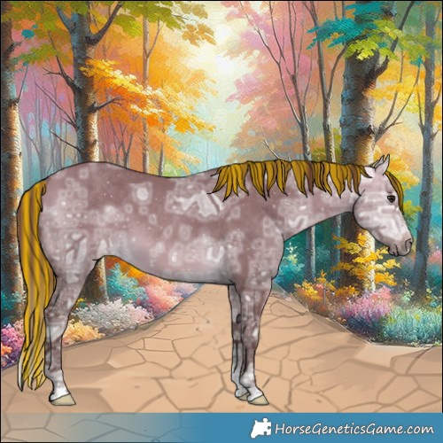 Horse Color:Painted Chocolate Buckskin Ice Dun 