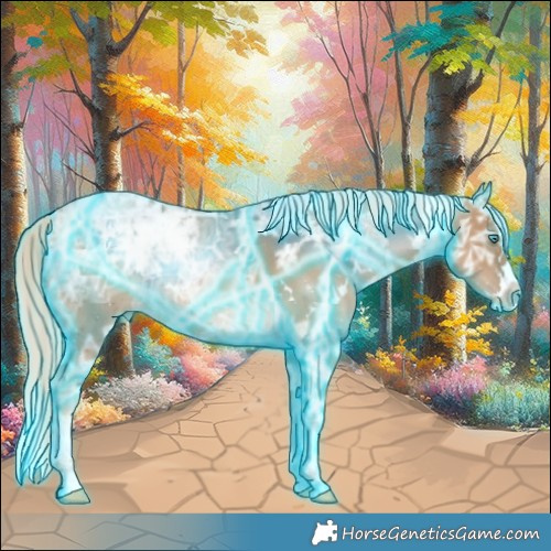 Horse Color:Thunderstruck White Spotted Chocolate Palomino Ice Pearl Splash 