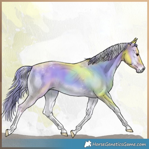 Horse Color:Watercolor White Spotted Liver Red Onyx Tobiano