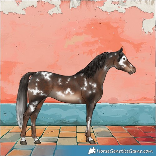 Horse Color:White Spotted Liver Chestnut 