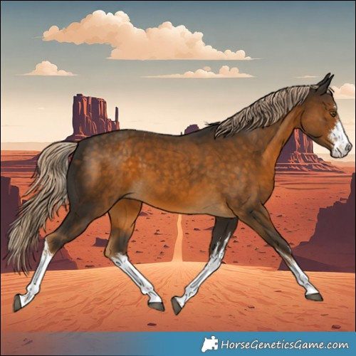Horse Color:White Spotted Chocolate Palomino Rabicano 