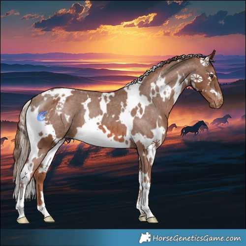 Horse Color:White Spotted Chestnut Appaloosa 