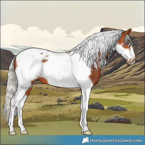 Horse Color:Silver Brown Tobiano Frame 
