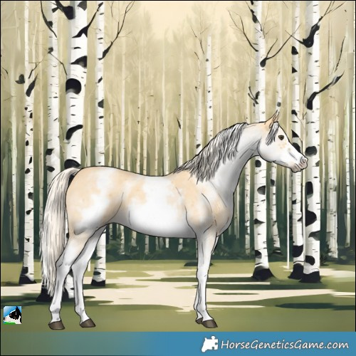Horse Color:White Spotted Palomino Sabino Frame