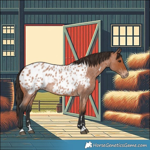 Horse Color:Bay Roan Appaloosa 