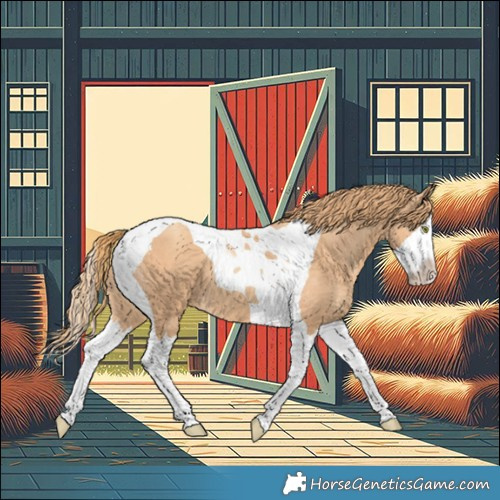 Horse Color:Gold Champagne Splash Tobiano 
