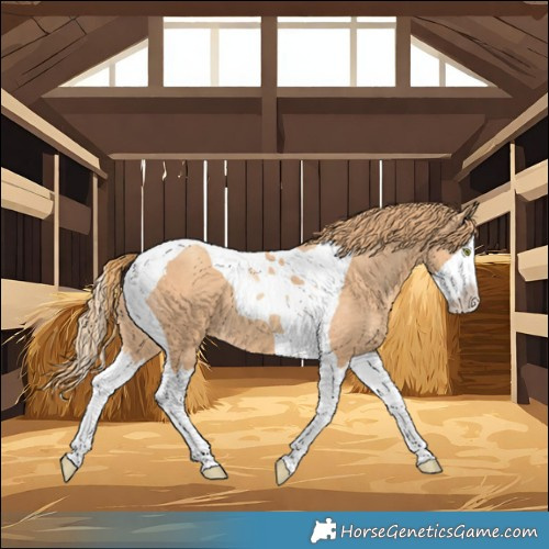 Horse Color:Gold Champagne Splash Tobiano 
