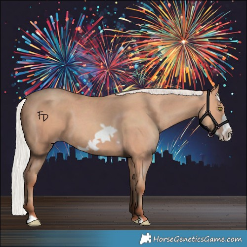 Horse Color:Silver Amber Champagne Frame 