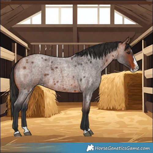 Horse Color:Bay Roan Splash 