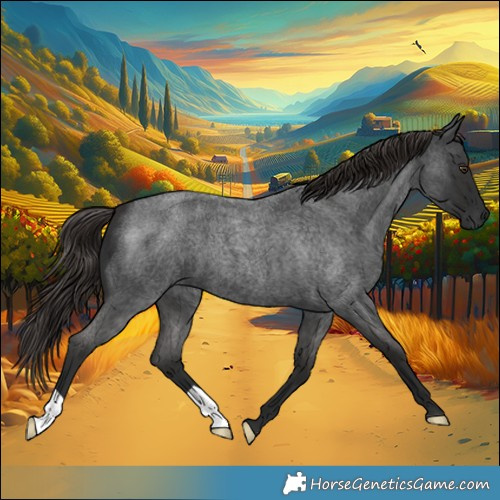 Horse Color:Liver Red Roan 