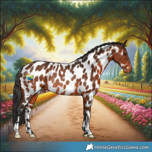 Horse Color:Brown Appaloosa Rabicano