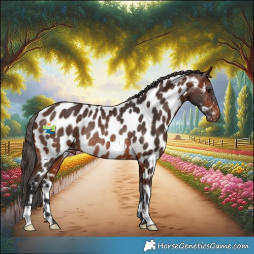 Horse Color:Brown Appaloosa Rabicano 