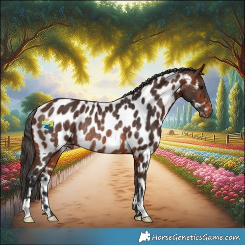 Horse Color:Brown Appaloosa Rabicano 