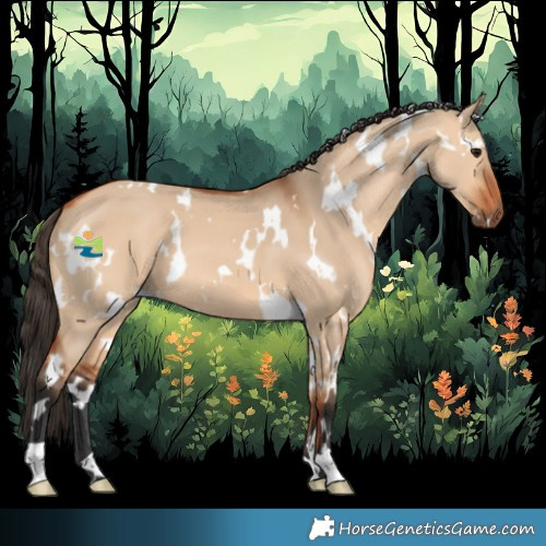 Horse Color:White Spotted Bay Dun