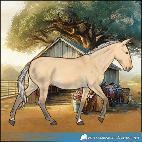 Horse Color:Silver Buckskin Dun 