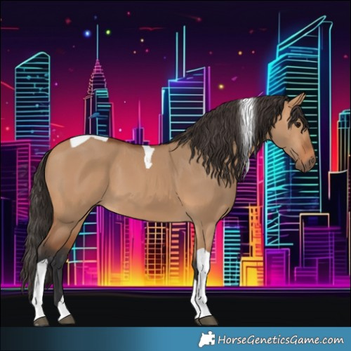 Horse Color:Bay Dun Tobiano 
