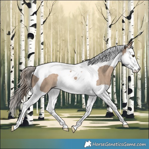 Horse Color:White Spotted Liver Red Dun Splash Tobiano 