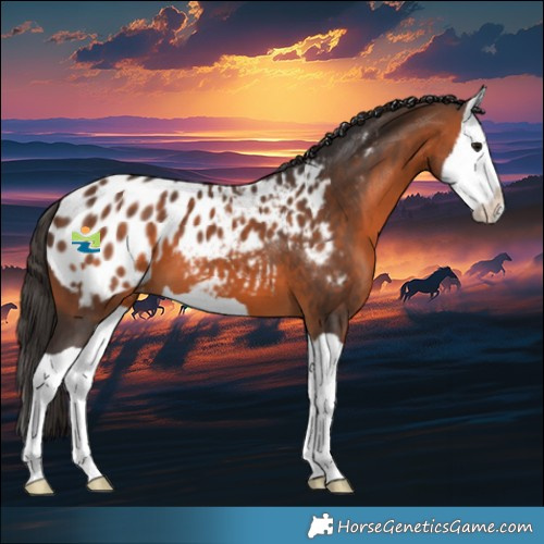Horse Color:Bay Splash Appaloosa 