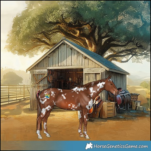 Horse Color:White Spotted Chestnut 
