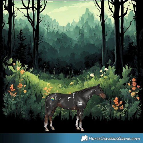Horse Color:White Spotted Liver Chestnut Tobiano 