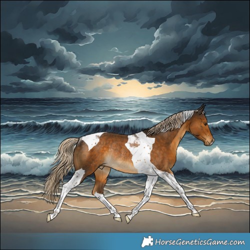 Horse Color:Chocolate Palomino Tobiano Rabicano 