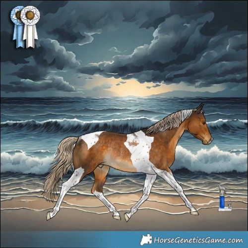 Horse Color:Chocolate Palomino Tobiano Rabicano 