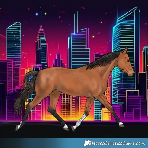 Horse Color:Bay Tobiano 